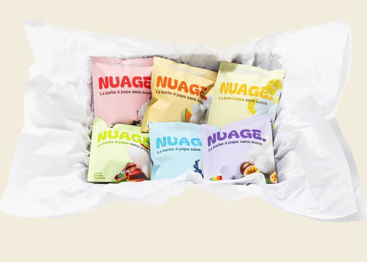Re.Snack cartonne avec sa barbe à papa sans sucre notée Nutri-Score A